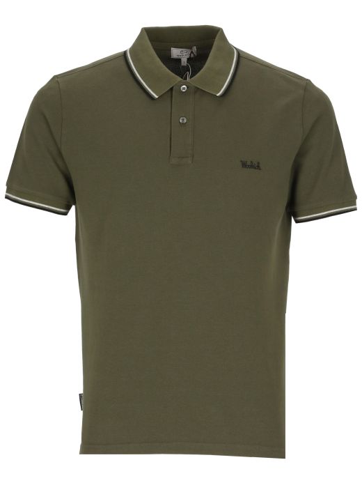 Two buttons polo shirt with logo