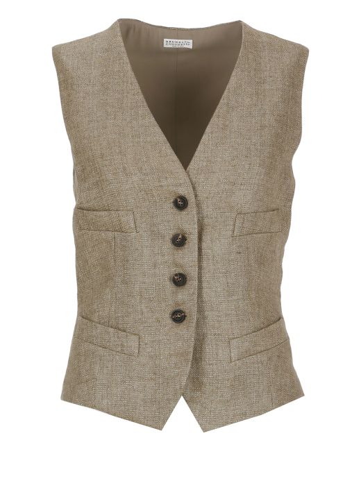 Gilet in twill Sparkling