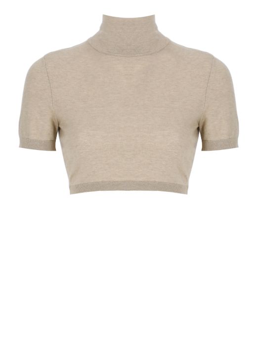 Cotton cropped sweater