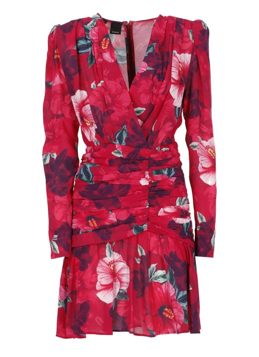 Dress with Hibiscus print