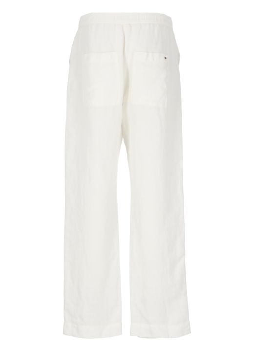 Linen cropped trousers
