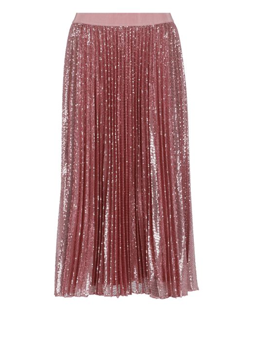 Pleated skirt with sequins