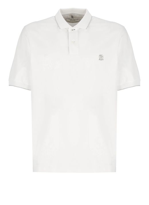 Cotton polo shirt with logo