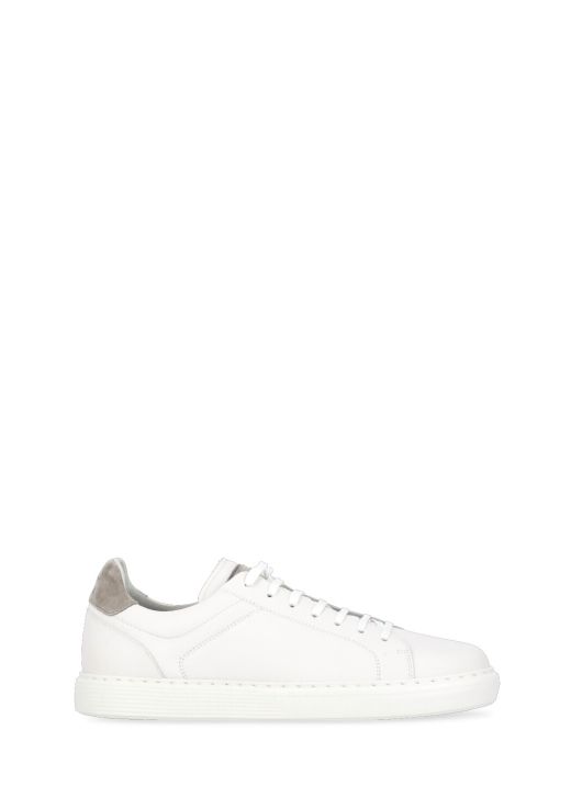 Pebbled leather sneakers