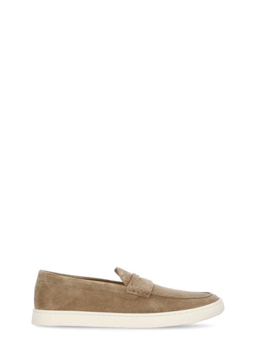 Suede leather loafers