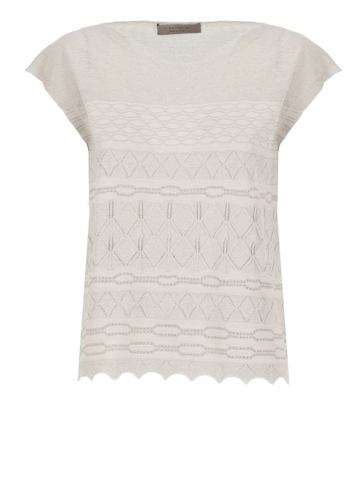 Lurex sweater with embroideries