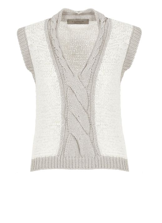 Lurex knitted gilet