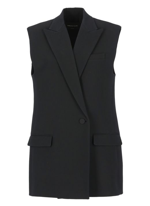Wool and silk vest