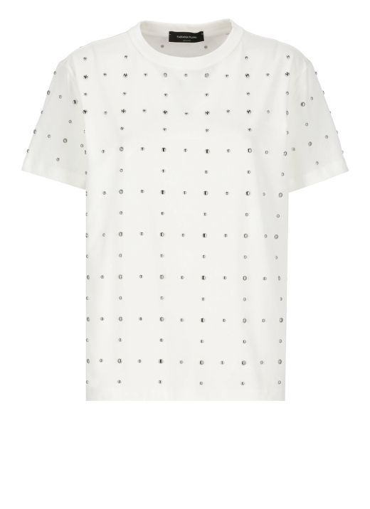 Cotton t-shirt with studs