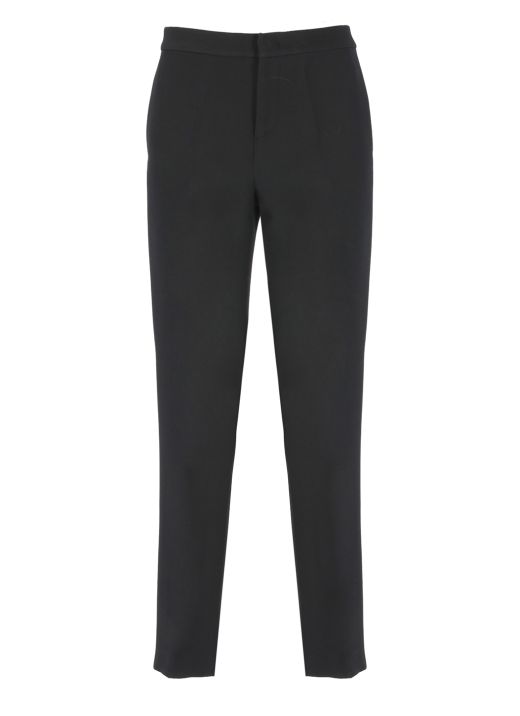 Wool and silk trousers