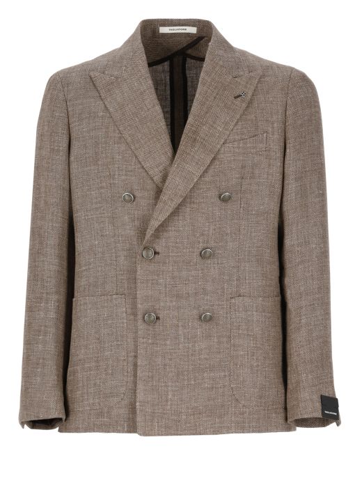 Linen and virgin wool jacket